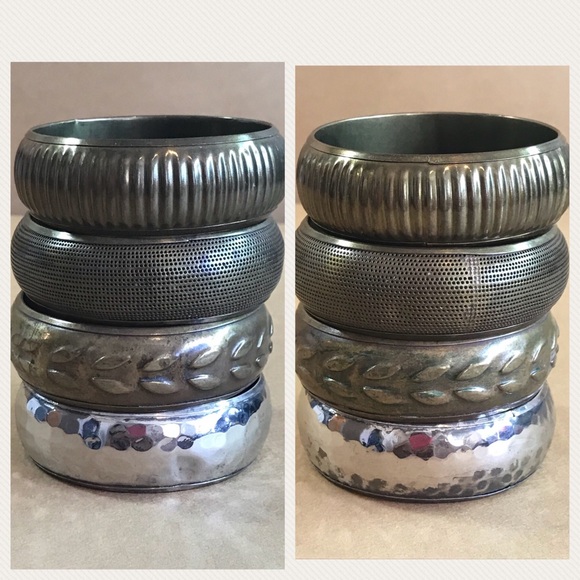 Lot of Vintage Chunky Metal Bracelets Artsy Boho - Picture 6 of 8